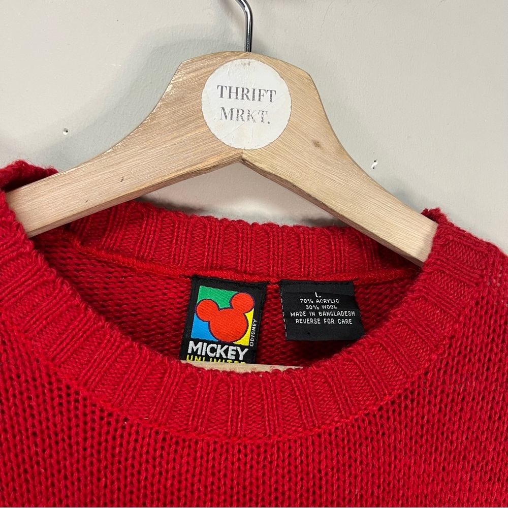 Vintage 90s Mickey Mouse Knit Sweater - Picture 3 of 3